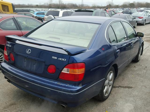 JT8BH68X5W0009662 - 1998 LEXUS GS 400 BLUE photo 4