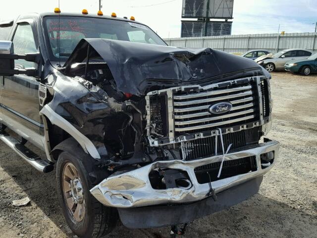 1FTWW31R28ED18840 - 2008 FORD F350 SRW S BLACK photo 9