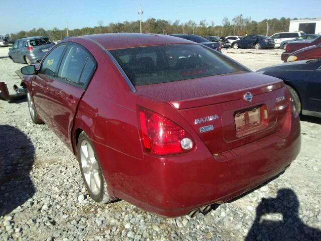 1N4BA41E34C905981 - 2004 NISSAN MAXIMA SE RED photo 3