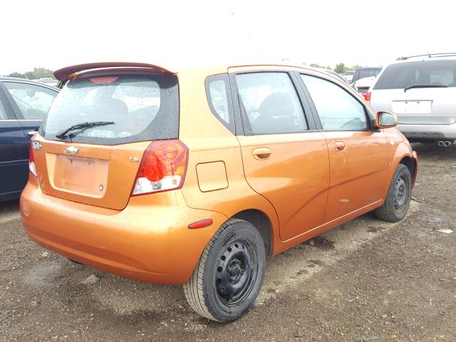 KL1TD66628B111737 - 2008 CHEVROLET AVEO BASE Қызғылт сары фото 4