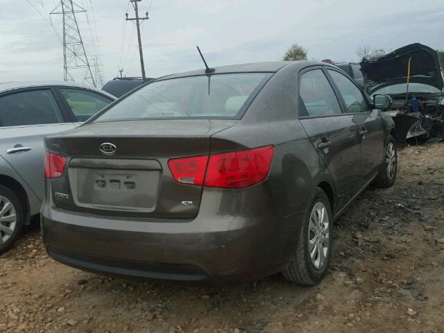 KNAFU4A24B5891516 - 2011 KIA FORTE EX GRAY photo 4