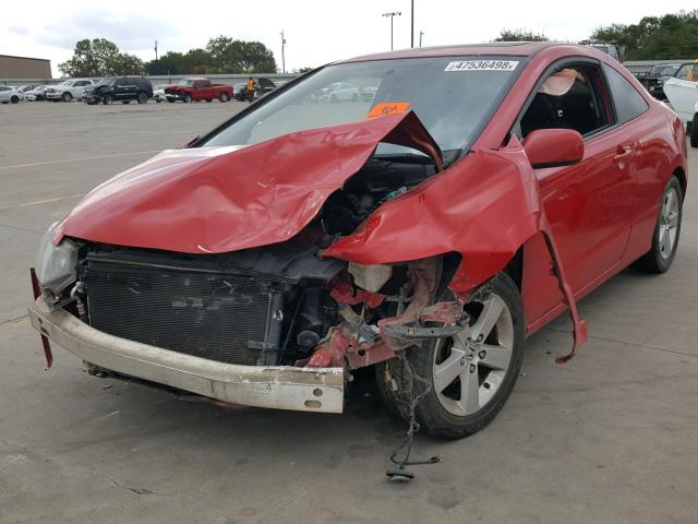 2HGFG12918H570377 - 2008 HONDA CIVIC EXL RED photo 2