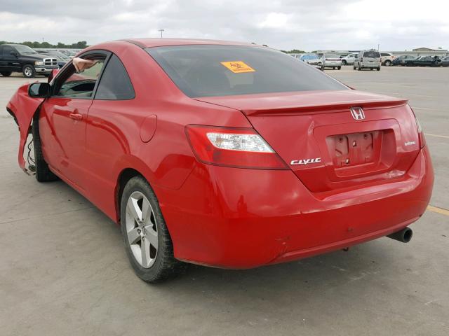 2HGFG12918H570377 - 2008 HONDA CIVIC EXL RED photo 3