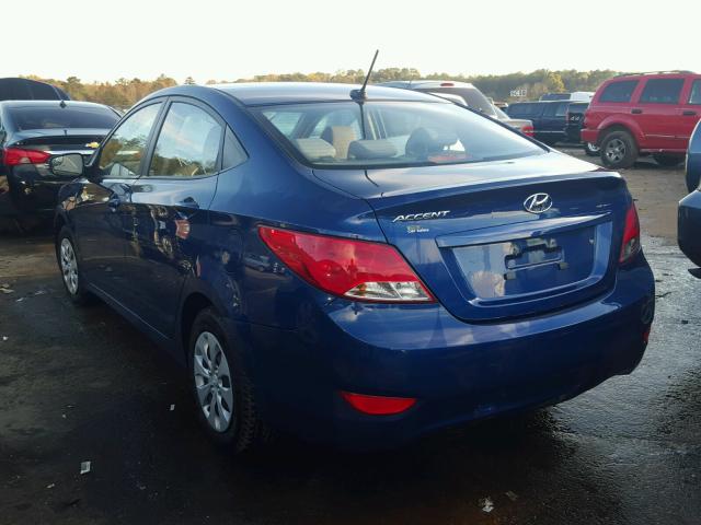 KMHCT4AE6FU820716 - 2015 HYUNDAI ACCENT GLS BLUE photo 3