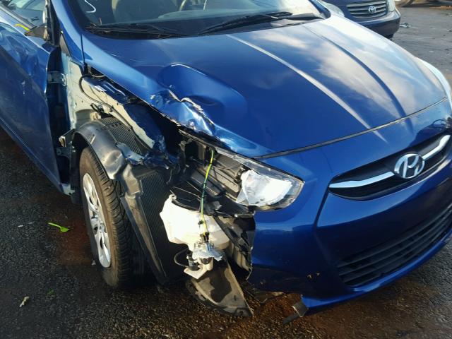 KMHCT4AE6FU820716 - 2015 HYUNDAI ACCENT GLS BLUE photo 9