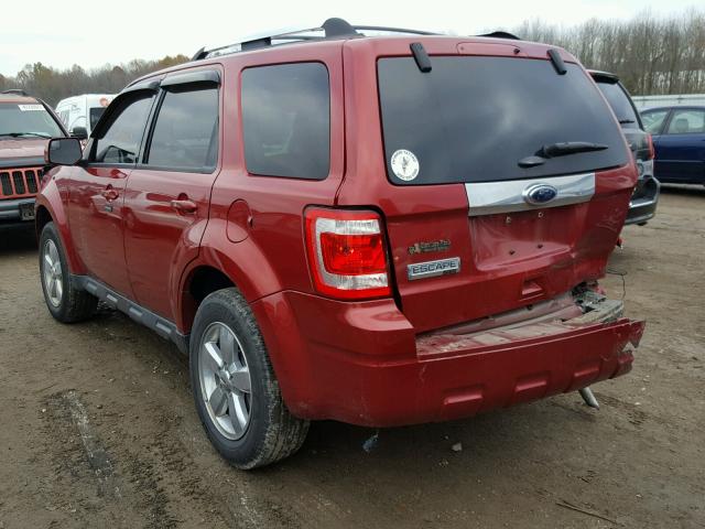 1FMCU0E72CKC42039 - 2012 FORD ESCAPE LIM RED photo 3