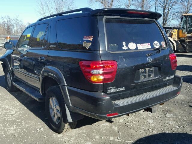 5TDBT48A11S029610 - 2001 TOYOTA SEQUOIA LI BLACK photo 3