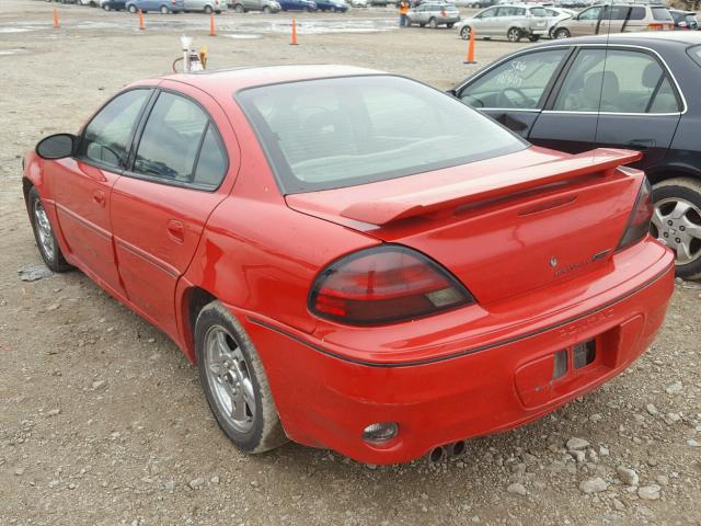 1G2NW52E13C227070 - 2003 PONTIAC GRAND AM G RED photo 3