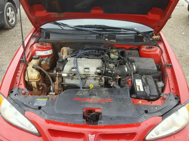 1G2NW52E13C227070 - 2003 PONTIAC GRAND AM G RED photo 7