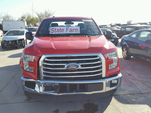 1FTEX1CP1FKF15084 - 2015 FORD F150 SUPER RED photo 9