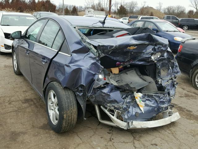 1G1PC5SB0E7255837 - 2014 CHEVROLET CRUZE LT GRAY photo 3