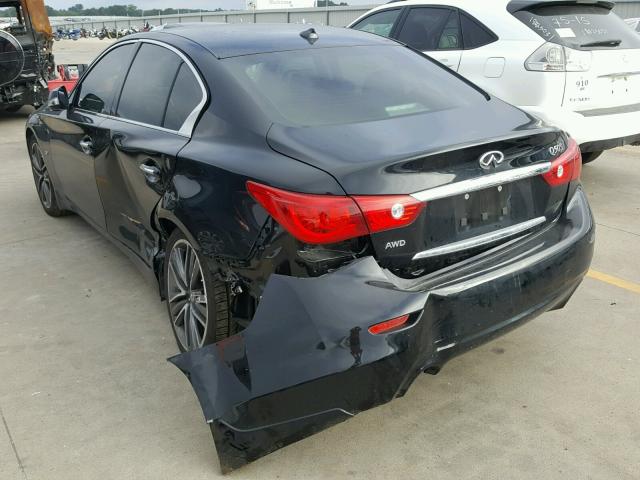 JN1BV7AR6FM410371 - 2015 INFINITI Q50 BASE BLACK photo 3