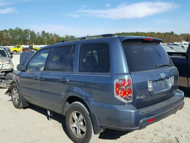 5FNYF28576B034993 - 2006 HONDA PILOT EX BLUE photo 3