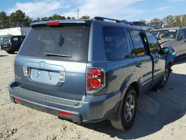 5FNYF28576B034993 - 2006 HONDA PILOT EX BLUE photo 4