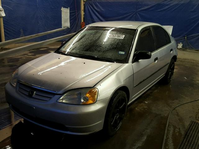 1HGES15241L027669 - 2001 HONDA CIVIC DX SILVER photo 2