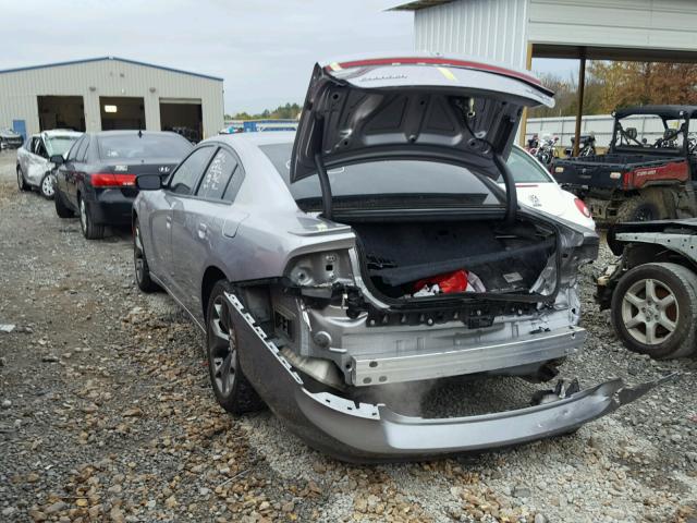 2C3CDXHG4FH896145 - 2015 DODGE CHARGER SX SILVER photo 3
