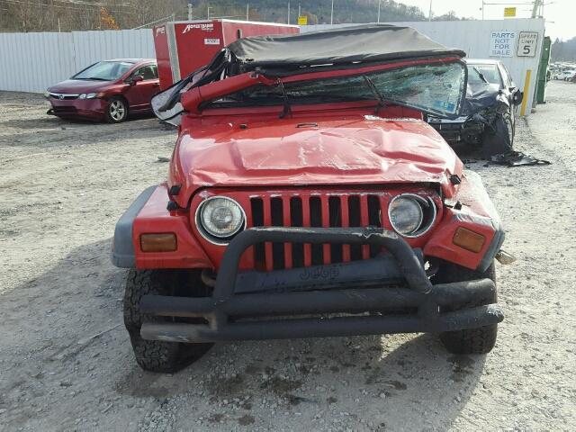 1J4FY19S6VP493897 - 1997 JEEP WRANGLER / RED photo 10