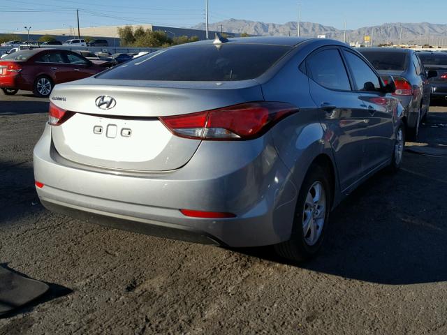 KMHDH4AEXFU449968 - 2015 HYUNDAI ELANTRA SE SILVER photo 4