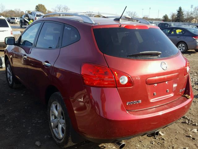 JN8AS5MV0AW108736 - 2010 NISSAN ROGUE S MAROON photo 3