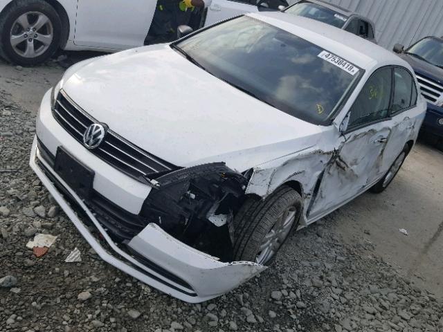 3VW2K7AJ3FM242352 - 2015 VOLKSWAGEN JETTA BASE WHITE photo 2