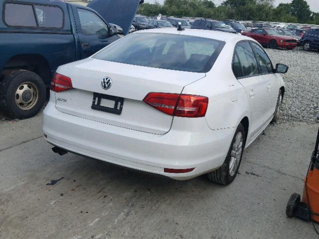 3VW2K7AJ3FM242352 - 2015 VOLKSWAGEN JETTA BASE WHITE photo 4