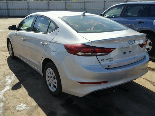 KMHD74LF9HU307381 - 2017 HYUNDAI ELANTRA SE SILVER photo 3