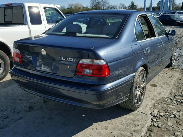 WBADT634X3CK38318 - 2003 BMW 530 I AUTO BLUE photo 4