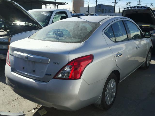 3N1CN7AP4CL941738 - 2012 NISSAN VERSA S GRAY photo 4