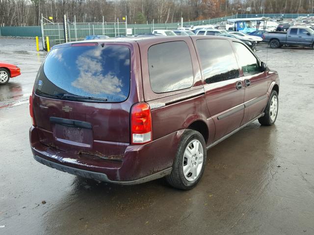 1GNDV231X8D133394 - 2008 CHEVROLET UPLANDER L BURGUNDY photo 4