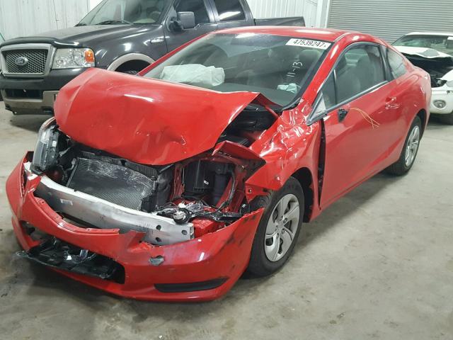 2HGFG3B54DH527722 - 2013 HONDA CIVIC LX RED photo 2