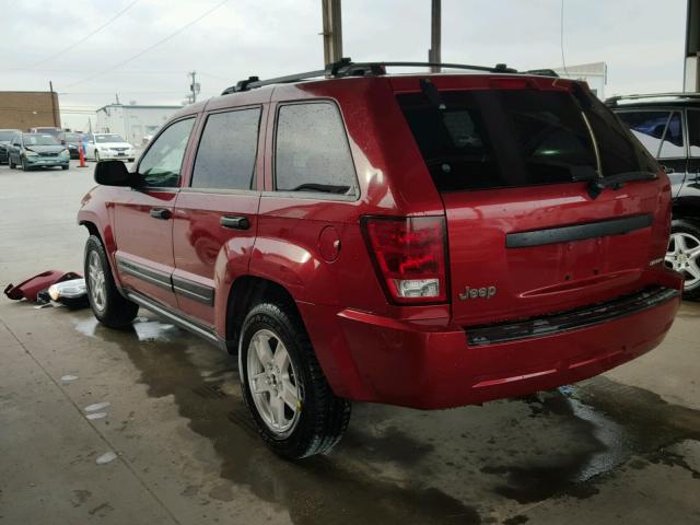 1J4GS48K55C657222 - 2005 JEEP GRAND CHER RED photo 3