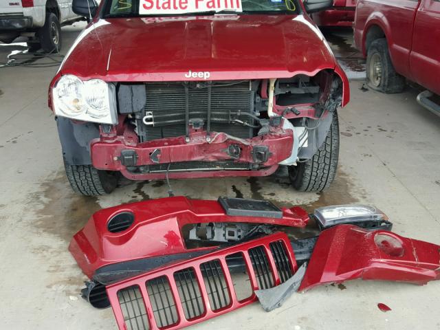 1J4GS48K55C657222 - 2005 JEEP GRAND CHER RED photo 9