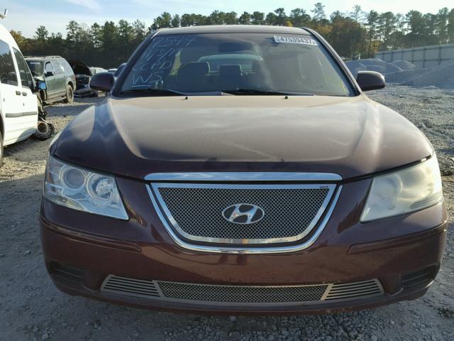 5NPET46F89H417544 - 2009 HYUNDAI SONATA GLS BURGUNDY photo 9