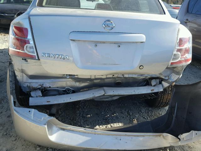 3N1AB61E08L610591 - 2008 NISSAN SENTRA 2.0 SILVER photo 9