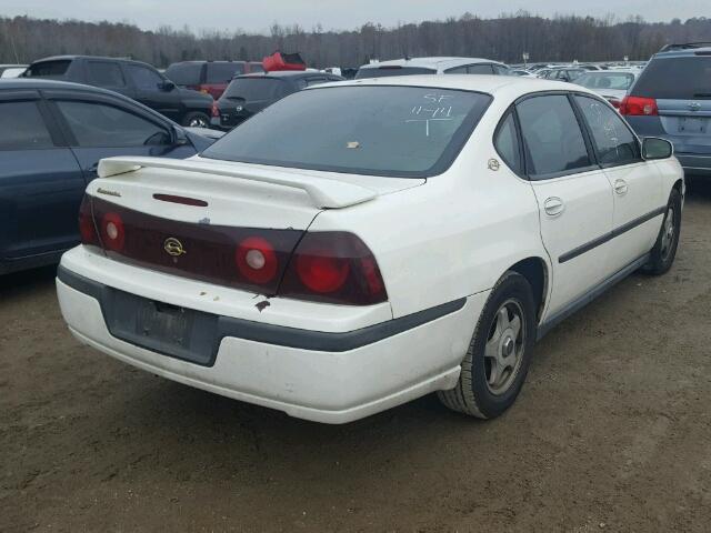 2G1WF52E439333898 - 2003 CHEVROLET IMPALA WHITE photo 4