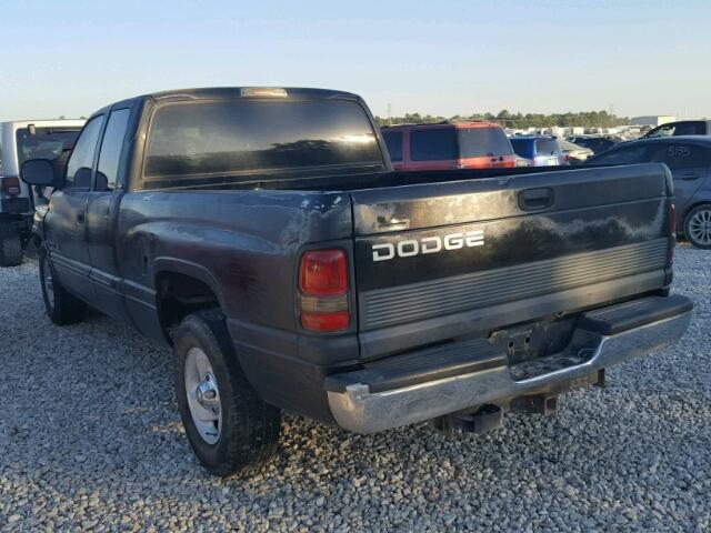 3B7HC13Z8YM226788 - 2000 DODGE RAM 1500 BLACK photo 3