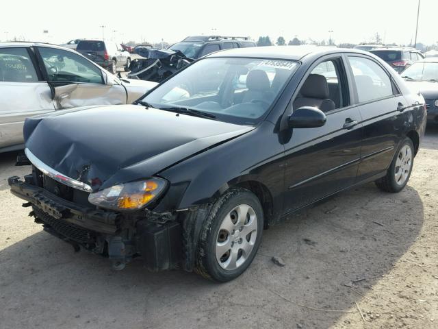 KNAFE221395608184 - 2009 KIA SPECTRA EX BLACK photo 2