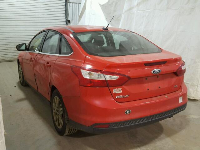 1FAHP3H22CL223770 - 2012 FORD FOCUS SEL RED photo 3