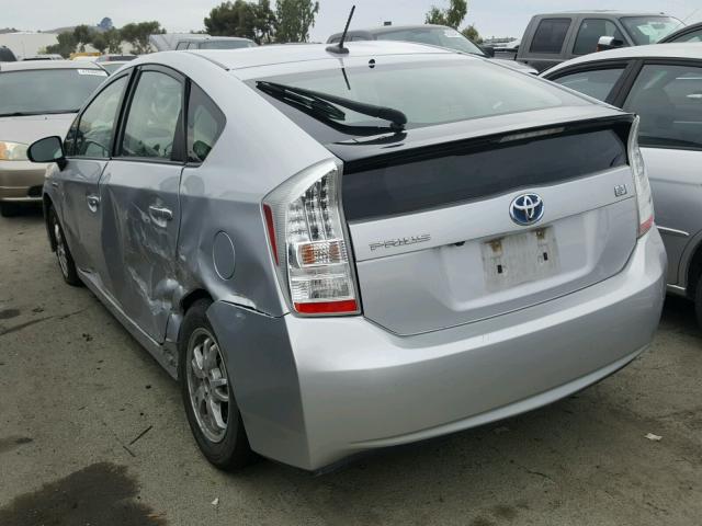 JTDKN3DU7A0162430 - 2010 TOYOTA PRIUS SILVER photo 3