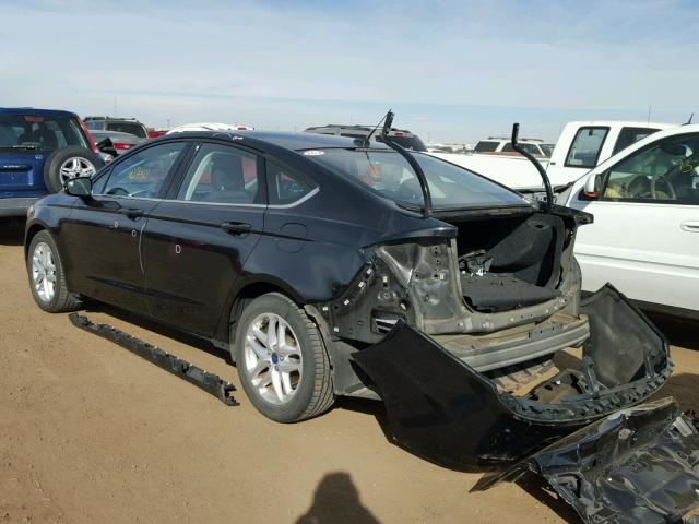 1FA6P0H76E5354337 - 2014 FORD FUSION SE BLACK photo 3