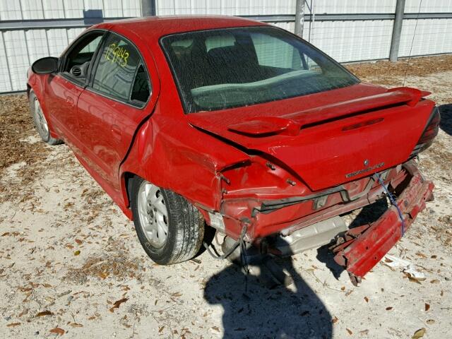1G2NE52F43C162758 - 2003 PONTIAC GRAND AM S 红色 照片 3