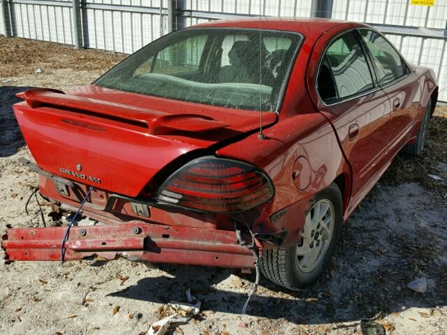 1G2NE52F43C162758 - 2003 PONTIAC GRAND AM S 红色 照片 4