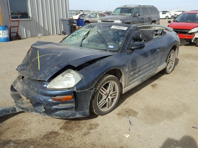 4A3AE75H84E136945 - 2004 MITSUBISHI ECLIPSE SP BLUE photo 2