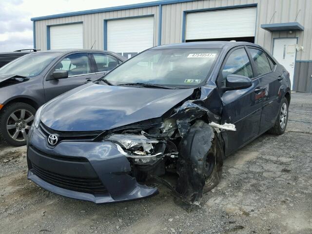 2T1BPRHE7EC224243 - 2014 TOYOTA COROLLA EC BLUE photo 2