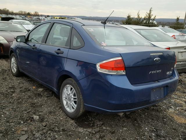 1FAHP35N08W215963 - 2008 FORD FOCUS SE BLUE photo 3