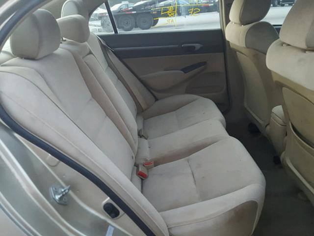 1HGFA168X8L013828 - 2008 HONDA CIVIC EX GOLD photo 6