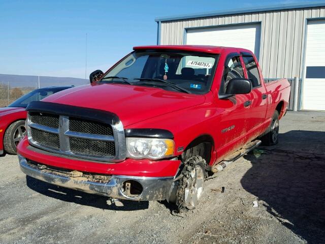 1D7HU18D25S301990 - 2005 DODGE RAM 1500 S RED photo 2