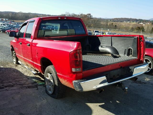 1D7HU18D25S301990 - 2005 DODGE RAM 1500 S RED photo 3