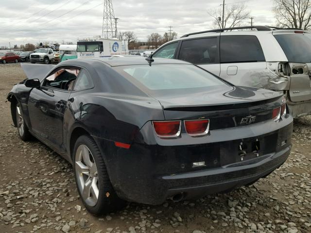 2G1FC1E32C9134862 - 2012 CHEVROLET CAMARO LT BLACK photo 3