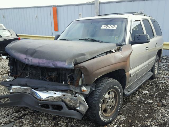 1GNEK13T01J163827 - 2001 CHEVROLET TAHOE K150 BEIGE photo 2